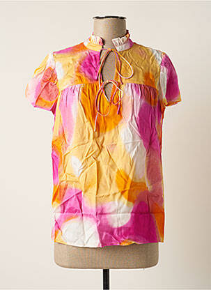 Blouse imprimé fantaisie manches courtes rose B.YOUNG femme