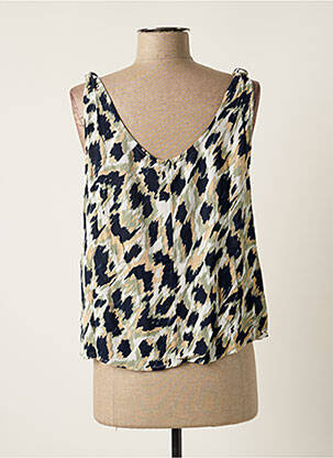 Top tissage crêpe sans manche vert VERO MODA femme