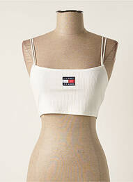 T-shirt coupe cintrée fines bretelles beige TOMMY HILFIGER femme