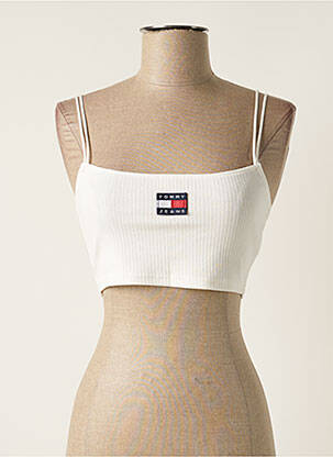 T-shirt coupe cintrée fines bretelles beige TOMMY HILFIGER femme