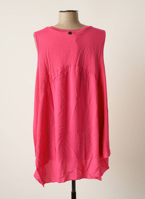Top tissage jersey sans manche rose BSB femme