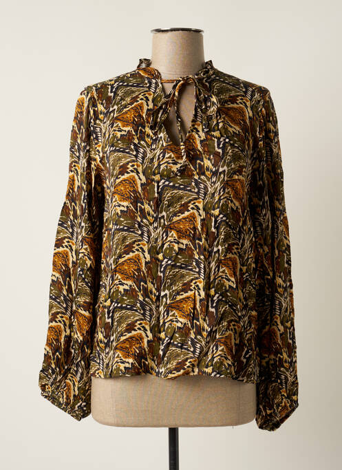 Blouse imprimé fantaisie manches longues vert FREEMAN T.PORTER femme