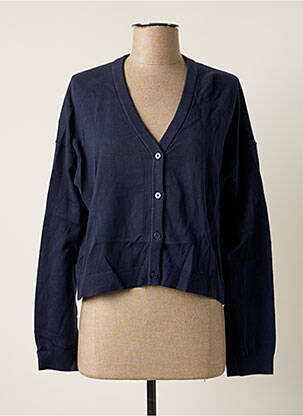 Gilet manches longues resserrée sur le bas bleu TOMMY HILFIGER femme