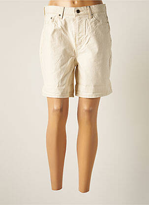Bermuda taille haute taille haute beige B.YOUNG femme