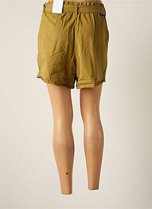 Short fermeture zippée sous rabat boutonné taille haute vert BSB femme