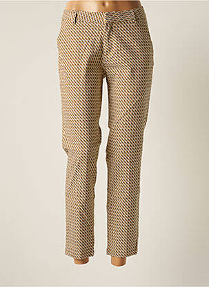 Pantalon 7/8 stretch taille normale beige REIKO femme