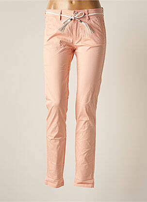 Pantalon chino tissage popeline taille normale rose SALSA femme