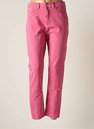 Jean coupe mom poches taille haute rose B.YOUNG femme
