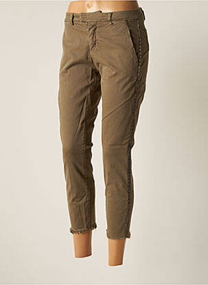 Pantalon 7/8 stretch taille normale vert KOCCA femme