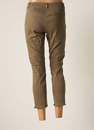 Pantalon 7/8 stretch taille normale vert KOCCA femme