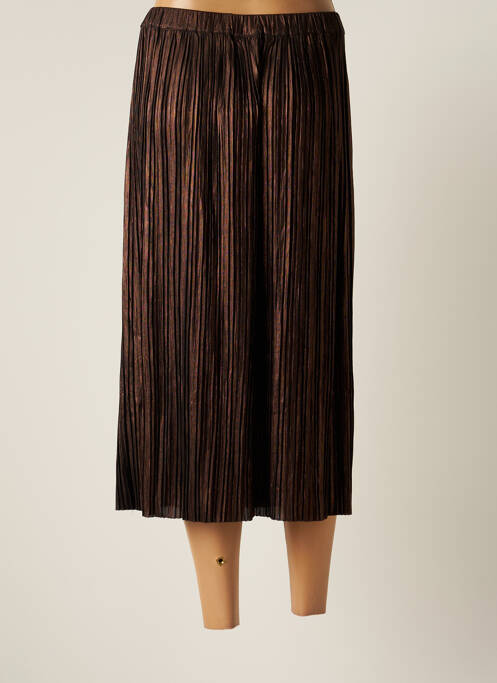 Jupe mi-longue marron LA PETITE ETOILE pour femme