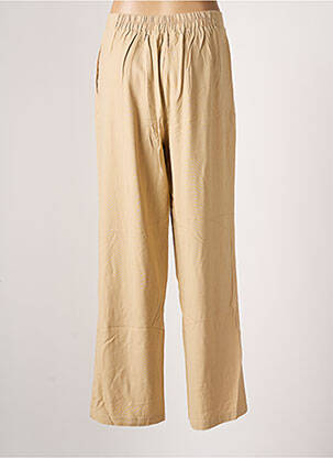 Pantalon large coupe fluide taille haute beige VERO MODA femme
