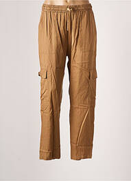 Pantalon cargo taille élastique taille haute beige PAKO LITTO femme