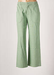 Pantalon large coupe fluide taille normale vert REIKO femme