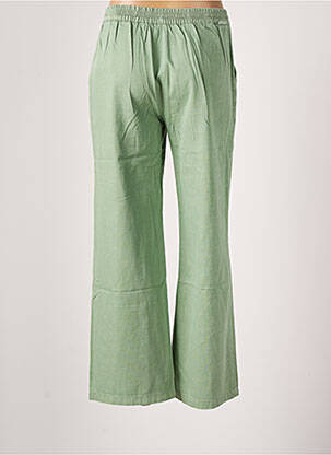Pantalon large coupe fluide taille normale vert REIKO femme
