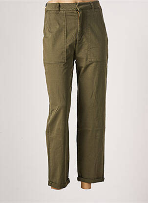 Pantalon droit stretch taille normale vert REIKO femme