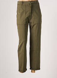 Pantalon droit stretch taille normale vert REIKO femme