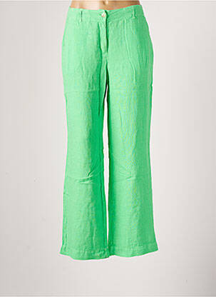 Pantalon droit vert SIGNE NATURE pour femme