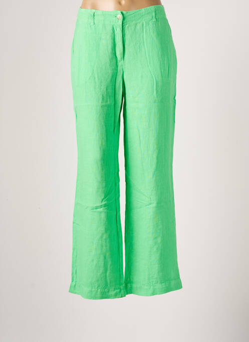 Pantalon droit vert SIGNE NATURE pour femme
