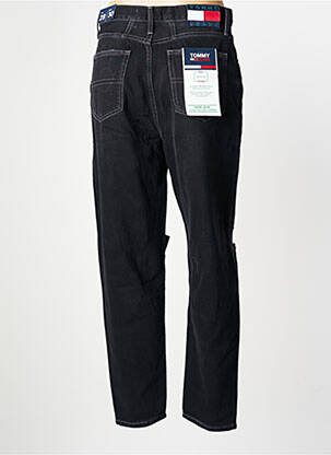 Jean coupe mom effet usé délavé taille haute noir TOMMY HILFIGER femme