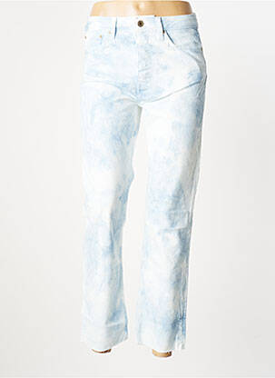 Jeans coupe droite taille haute taille haute bleu REIKO femme