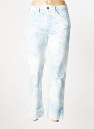 Jeans coupe droite taille haute taille haute bleu REIKO femme