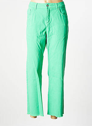 Pantalon 7/8 taille haute taille haute vert SIGNE NATURE femme