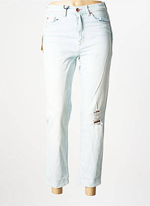 Jean coupe mom effet usé délavé taille haute bleu SALSA femme
