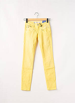 Pantalon slim taille basse taille basse jaune FREEMAN T.PORTER femme