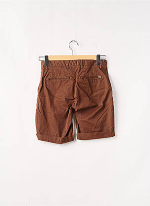 Short fermeture zippée sous rabat boutonné taille normale marron RECYCLED ART WORLD homme