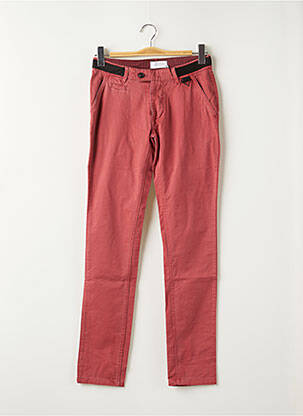 Pantalon chino tissage popeline taille normale rouge ELEVEN PARIS homme