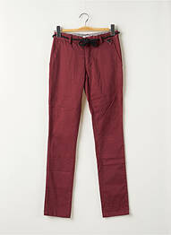 Pantalon chino stretch taille normale rouge ELEVEN PARIS homme