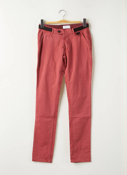 Pantalon chino tissage popeline taille normale rouge ELEVEN PARIS homme