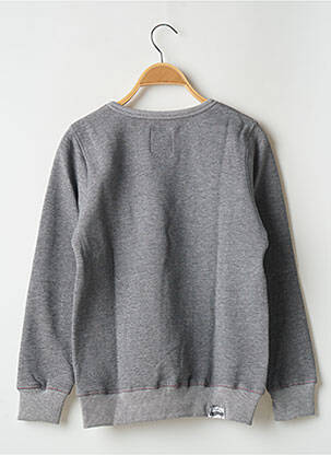 Sweat-shirt sérigraphie floquée manches longues gris CHILLAROUND fille