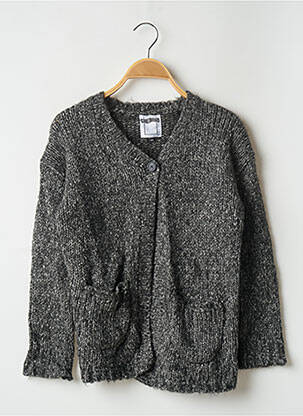 Gilet manches longues col v gris CHILLAROUND fille