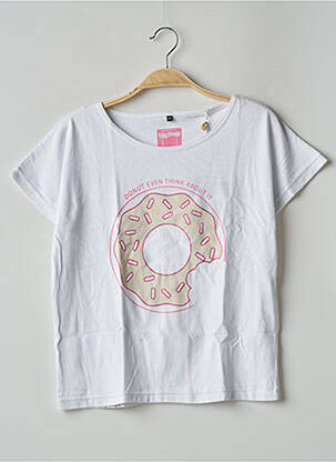 T-shirt blanc CHILLAROUND pour fille