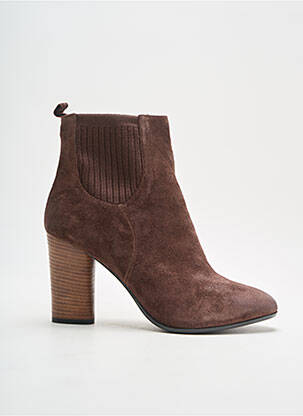 Bottines/boots nubuck talon de 7 à 9cm marron BRUNO PREMI femme
