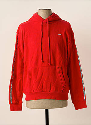 Sweat-shirt à capuche tissage jersey manches longues rouge LEVI'S homme