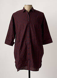 Chemise manches courtes imprimé carreaux rouge LOUCHE homme