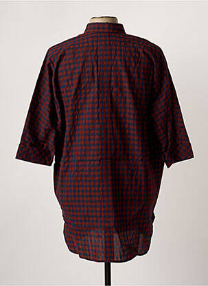 Chemise manches courtes imprimé carreaux rouge LOUCHE homme