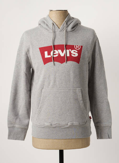 Sweat-shirt à capuche tissage jersey manches longues gris LEVIS homme