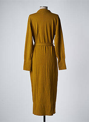 Robe pull coupe cintrée manches longues jaune EVA KAYAN femme