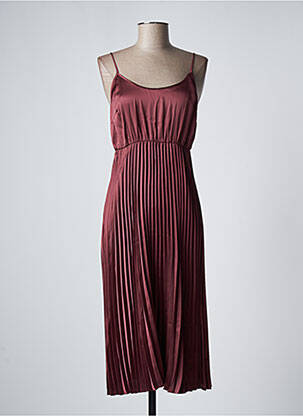 Robe mi-longue col rond fines bretelles rouge LPB LES PETITES BOMBES  femme