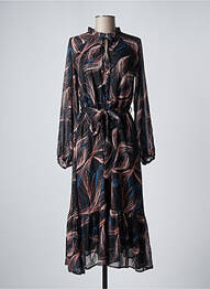 Robe longue manches longues manches longues noir MOLLY BRACKEN femme