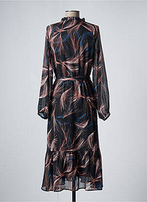 Robe longue manches longues manches longues noir MOLLY BRACKEN femme