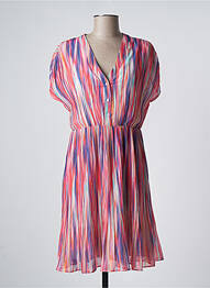 Robe mi-longue manches courtes manches courtes rose MOLLY BRACKEN femme