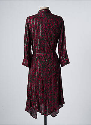 Robe mi-longue manches longues manches longues rouge LPB femme