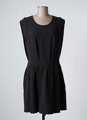 Robe courte coupe évasée manches courtes noir SEE U SOON femme