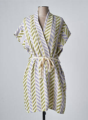 Veste kimono manches longues vert BISCOTE femme