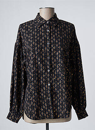 Chemisier imprimé fantaisie manches longues noir MOLLY BRACKEN femme